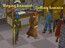 selling banana